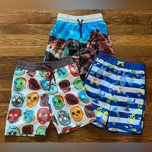 Old Navy/Wonder Nation Mesh Lined Elastic Waist Swim Trunks Lot of 3 Size 4T/XS
